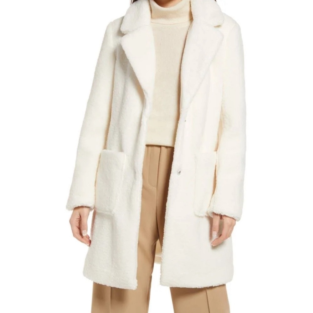NWOT French Connection Faux Fur Teddy Coat - Small